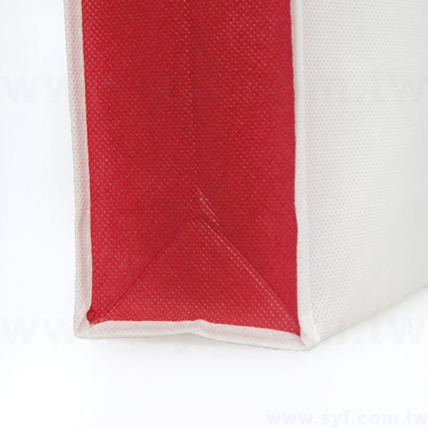 不織布手提立體袋-厚度80G-尺寸W25xH33xD8cm-雙面單色可客製化印刷_4